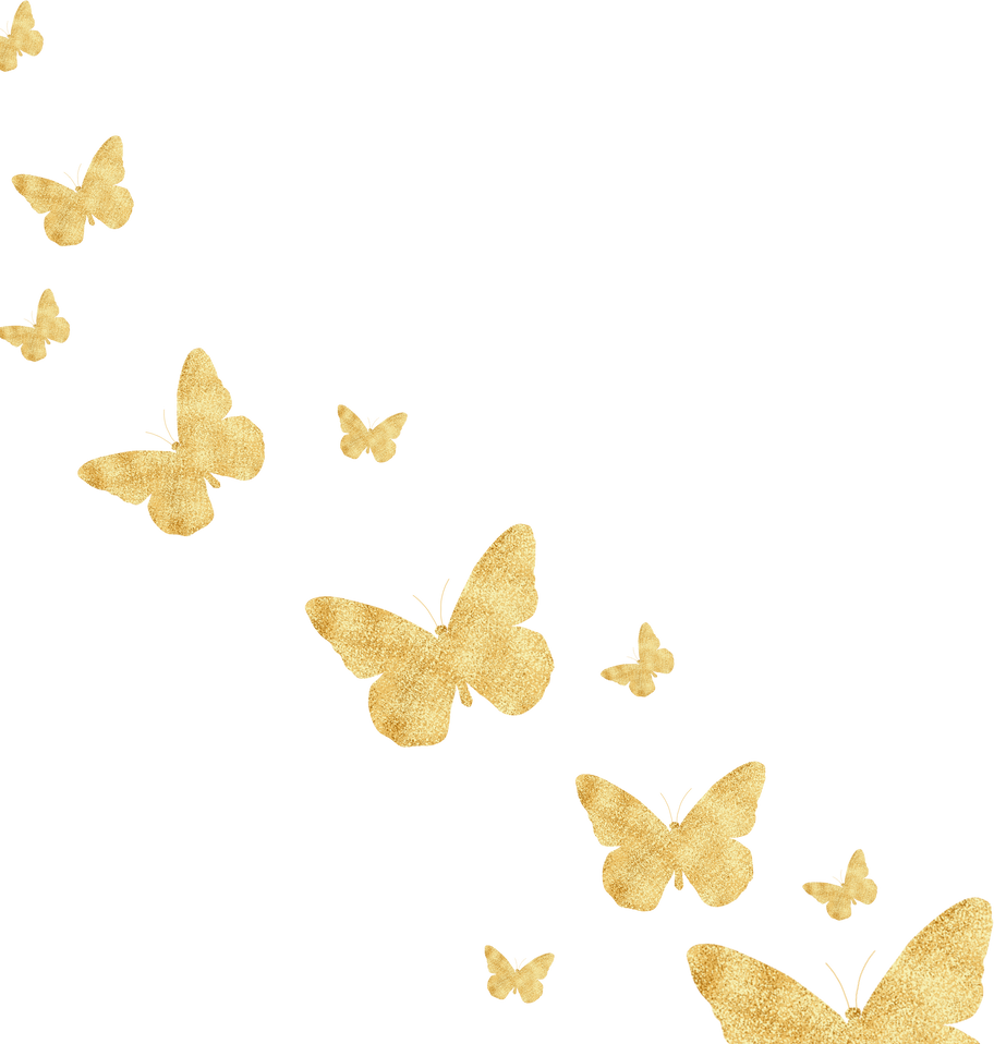 Gold Glitter Butterfly
